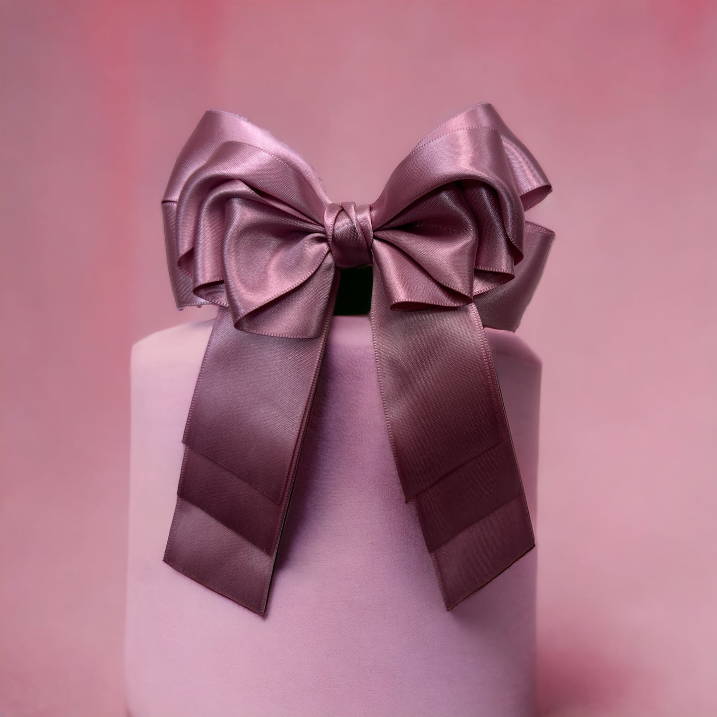 Mauve hair bow